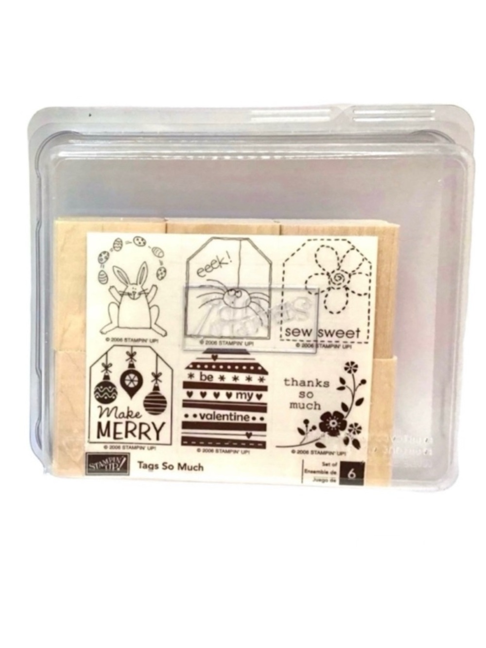 Stampin’ Up! 2006 “Tags So Much” Rubber Stamp Set
